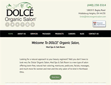Tablet Screenshot of dolceorganicsalon.com